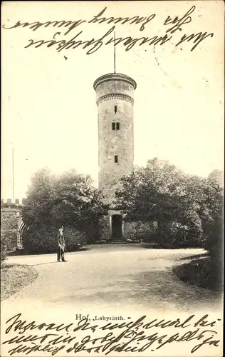 Ak Hof an der Saale Oberfranken Bayern, Labyrinth