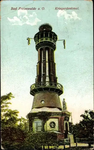 Ak Bad Freienwalde an der Oder, Kriegerdenkmal