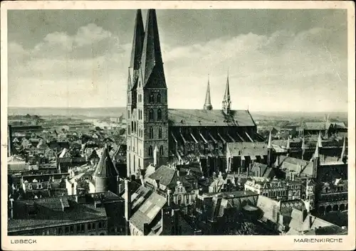 Ak Hansestadt Lübeck, Marienkirche