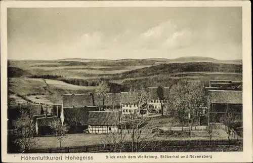 Ak Hohegeiß Braunlage im Oberharz, Wolsberg, Stöberhai, Ravensberg