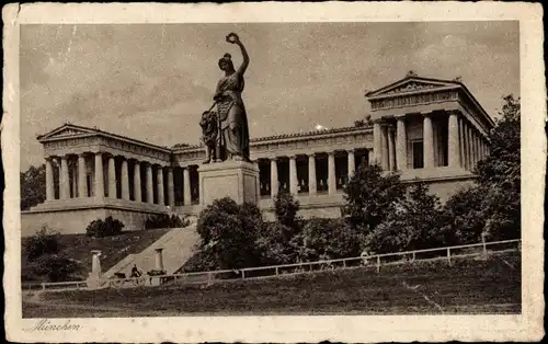 Ak München, Bavaria mit Ruhmeshalle