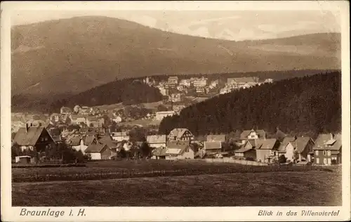 Ak Braunlage im Oberharz, Villenviertel