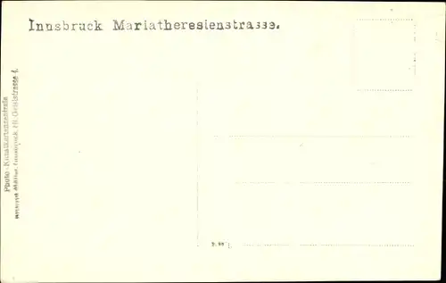 Ak Innsbruck in Tirol, Maria Theresien Straße mit Annasäule, Straßenbahn