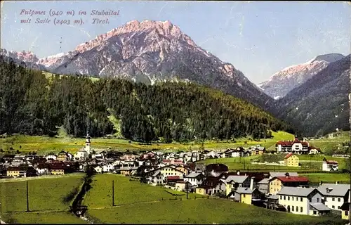 Ak Fulpmes in Tirol, Gesamtansicht, Stubaital