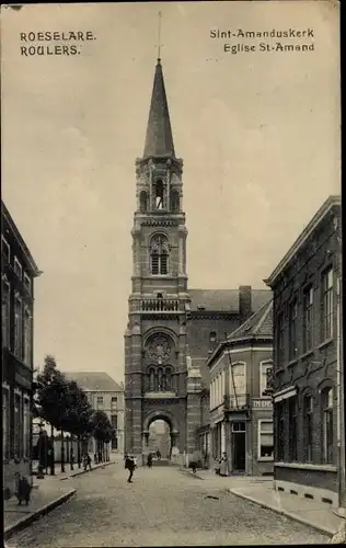Ak Roeselare Roeselaere Rousselare Roulers Westflandern, Sint. Amandus Kerk