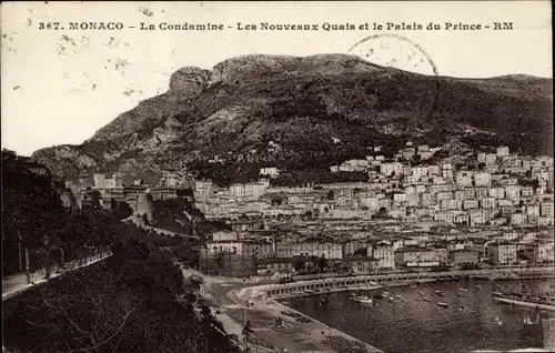 Ak La Condamine Monaco, Les Nouveaux Quais, Palais du Prince