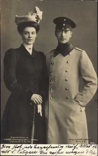 Ak Kronprinz Wilhelm von Preußen, Kronprinzessin Cecilie
