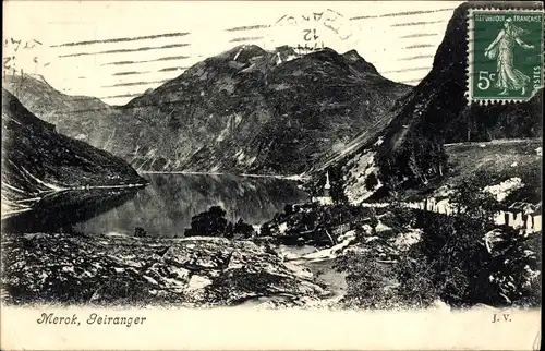 Ak Merok Geiranger Norwegen, See, Berge