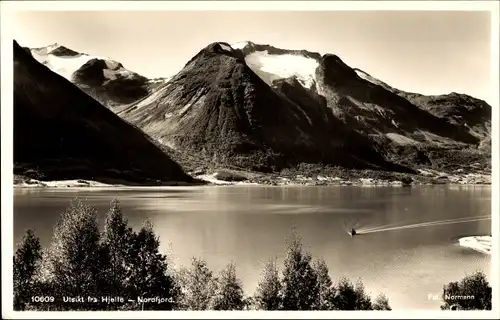 Ak Norwegen, Nordfjord, Utsikt fra Hjollo