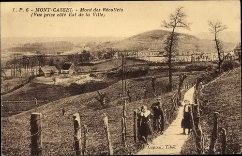 Ak Mont Cassel Nord, Mont des Recollets, vue prise cote Est de la Ville