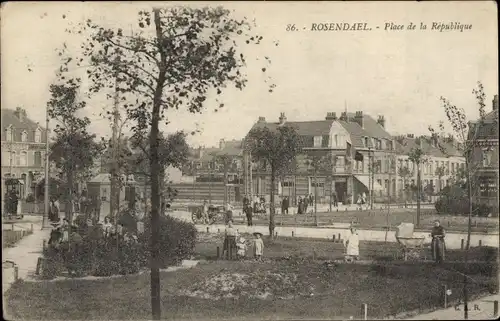Ak Rosendael Dunkerque Dünkirchen Nord, Place de la Republique