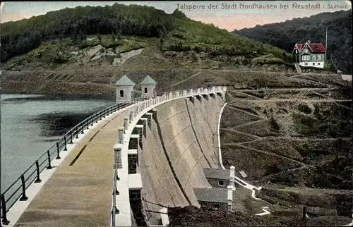 Ak Neustadt im Südharz, Talsperre der Stadt Nordhausen