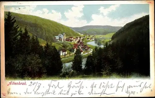 Ak Altenbrak Thale im Harz, Blick auf Ortschaft und Umgebung