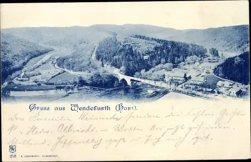 Ak Wendefurth Thale im Harz, Panorama