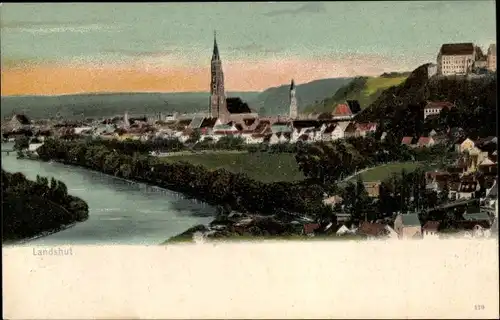 Ak Landshut in Niederbayern, Panorama