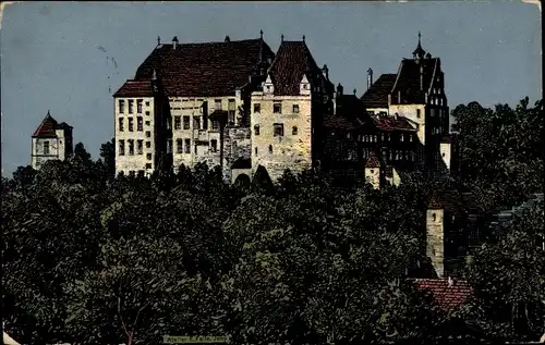 Künstler Ak Felle, Eugen, Landshut in Niederbayern, Burg, Schloss Trausnitz