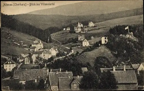 Ak Altenau Clausthal Zellerfeld im Oberharz, Villenviertel