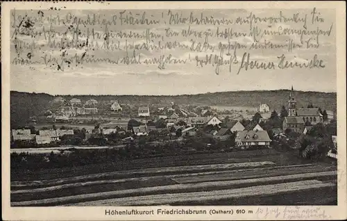 Ak Friedrichsbrunn Thale im Harz, Gesamtansicht