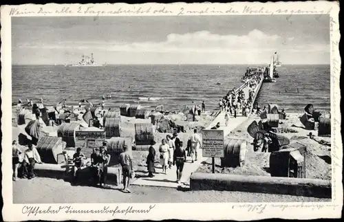 Ak Ostseebad Timmendorfer Strand, Strandpartie, Strandkörbe, Seebrücke