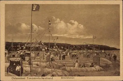 Ak Ostseebad Timmendorfer Strand, Strandpartie, Strandkörbe