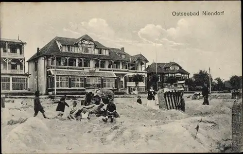 Ak Ostseebad Niendorf Timmendorfer Strand, Strandpartie, Strandkörbe