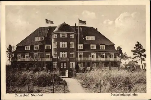 Ak Niendorf Timmendorfer Strand Ostholstein, Posterholungsheim, Außenansicht, Vorderseite