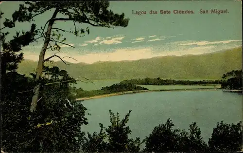 Ak São Miguel Azoren Portugal, Lagoa das Sete Cidades