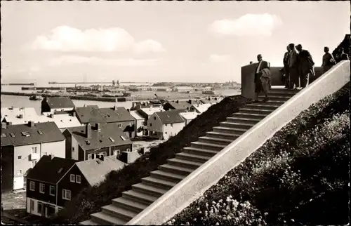 Ak Nordseeinsel Helgoland, Treppe mit Unterland