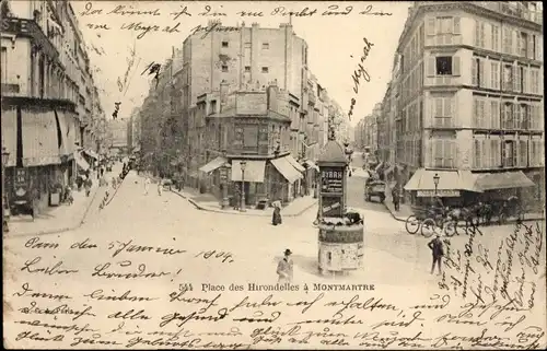 Ak Paris XVIII. Montmartre, Place des Hirondelles