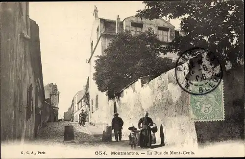 Ak Paris XVIII. Montmartre, Rue du Mont Cenis