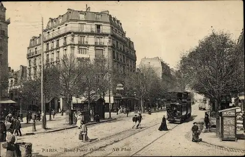 Ak Paris XVIII. Montmartre, Rond-Point Ornano