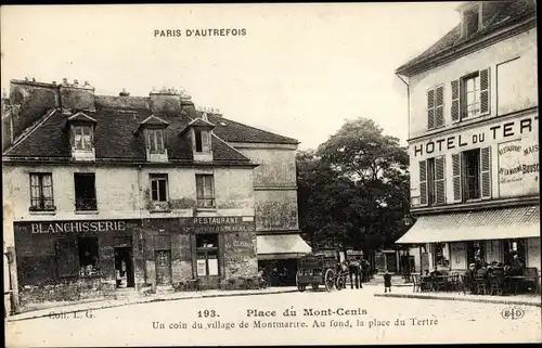 Ak Paris XVIII. Montmartre, Place du Mont Cenis, Hotel du Tertre
