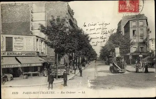 Ak Paris XVIII. Montmartre, Rue Ordener