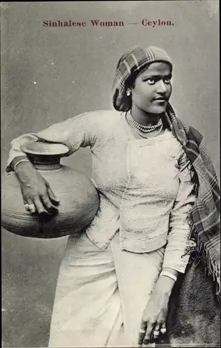 Ak Sri Lanka Ceylon, Singhalesen-Frau