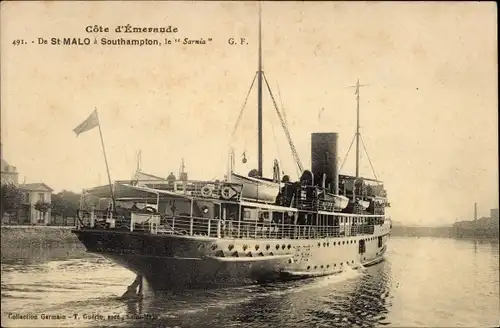 Ak St. Malo Ille et Vilaine, Côte d’Emeraude, Ankunft des Bootes