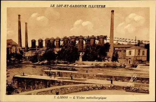 Ak Lot et Garonne, Libos, Metallurgische Fabrik