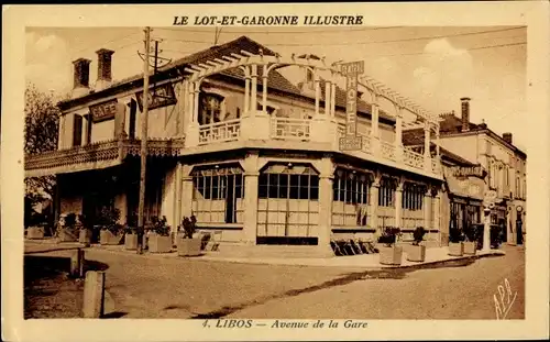 Ak Libos Lot et Garonne, Avenue de la Gare