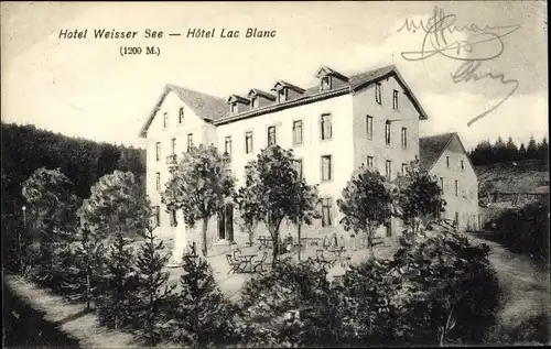 Ak Orbey Urbeis Elsass Haut Rhin, Lac Blanc, Hotel Weißer See