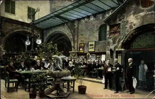 Ak Salzburg in Österreich, Stiftskeller St. Peter