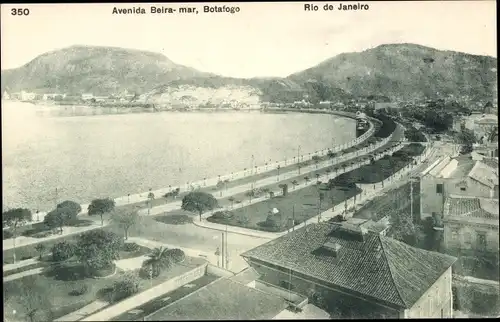 Ak Botafogo Rio de Janeiro Brasilien, Avenida Beira mar