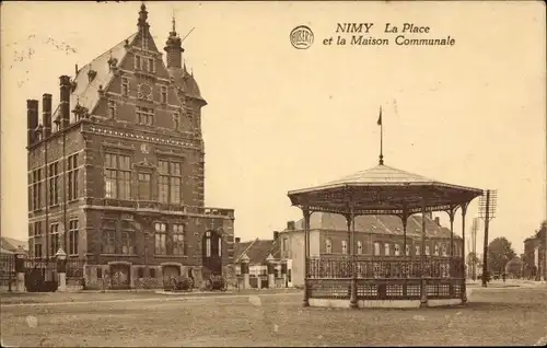 Ak Nimy Hennegau Wallonie, La Place et la Maison Communale