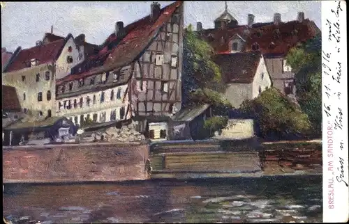 Ak Wrocław Breslau Schlesien, Sandtor