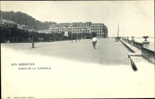 Ak Donostia San Sebastián Baskenland, Paseo de la Zurriola