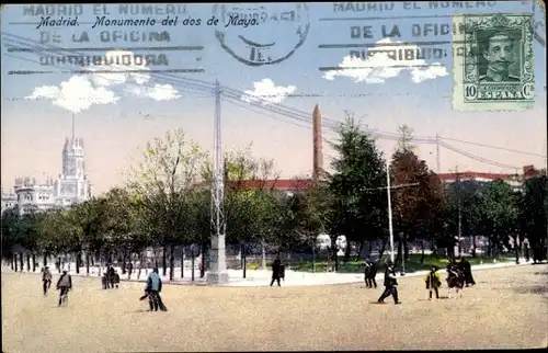 AK Madrid, Spanien, Denkmal des 2. Mai