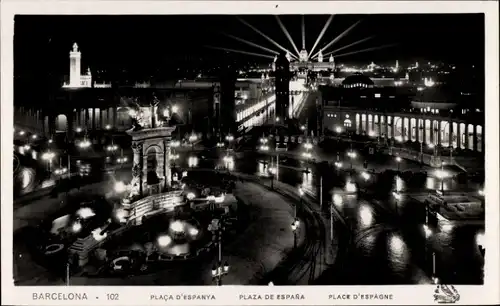 Ak Barcelona Katalonien, Placa d'Espanya