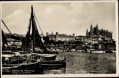 Ak Palma de Mallorca Balearische Inseln, Lonja y Catedral