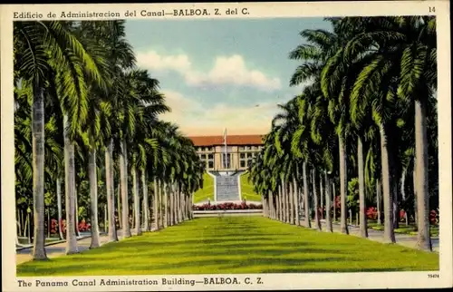 Ak Balboa Panama, Verwaltungsgebäude