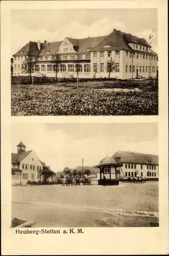 Ak Heuburg Stetten am kalten Markt, Lager Heuberg, Marktplatz und Schloss