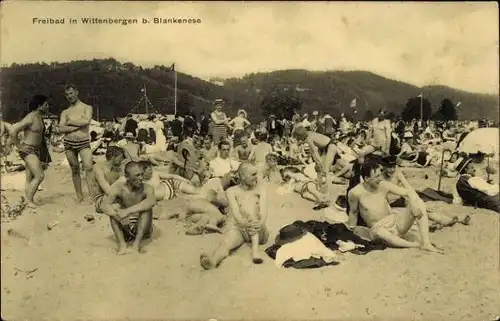 Ak Hamburg Altona Rissen Wittenbergen, Strandpartie