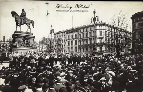 Ak Hamburg Mitte Altstadt, Promenadenkonzert Kaiser Wilhelm Denkmal